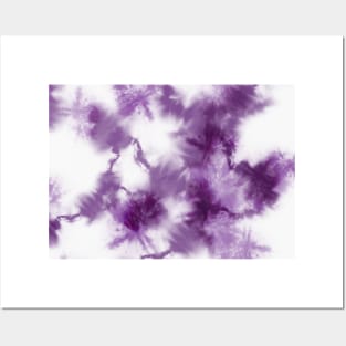 Shibori style violet pattern Posters and Art